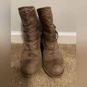 Womens Tan Booties